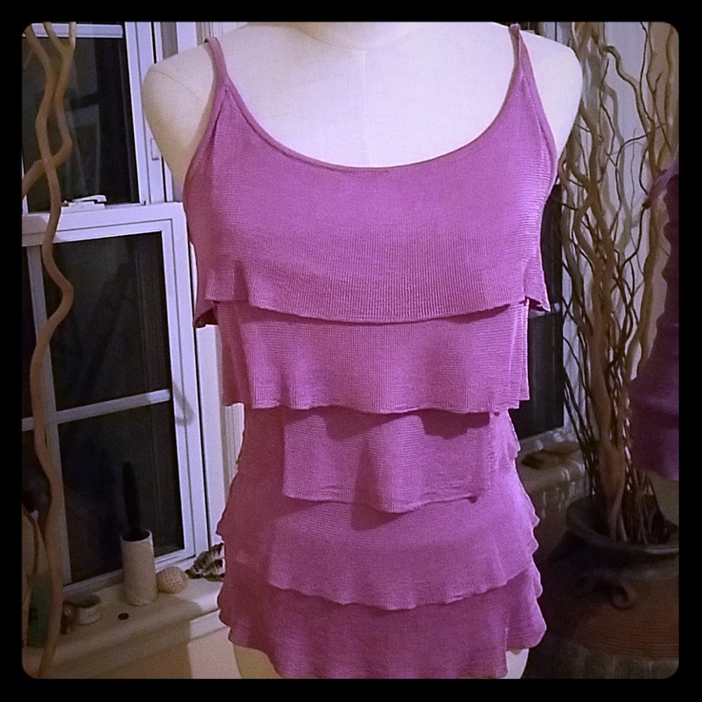 Ruffled pink shirt Bannana Republic